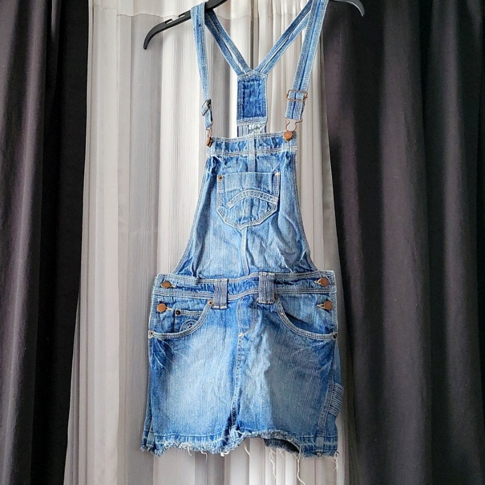 Overall mini skirt